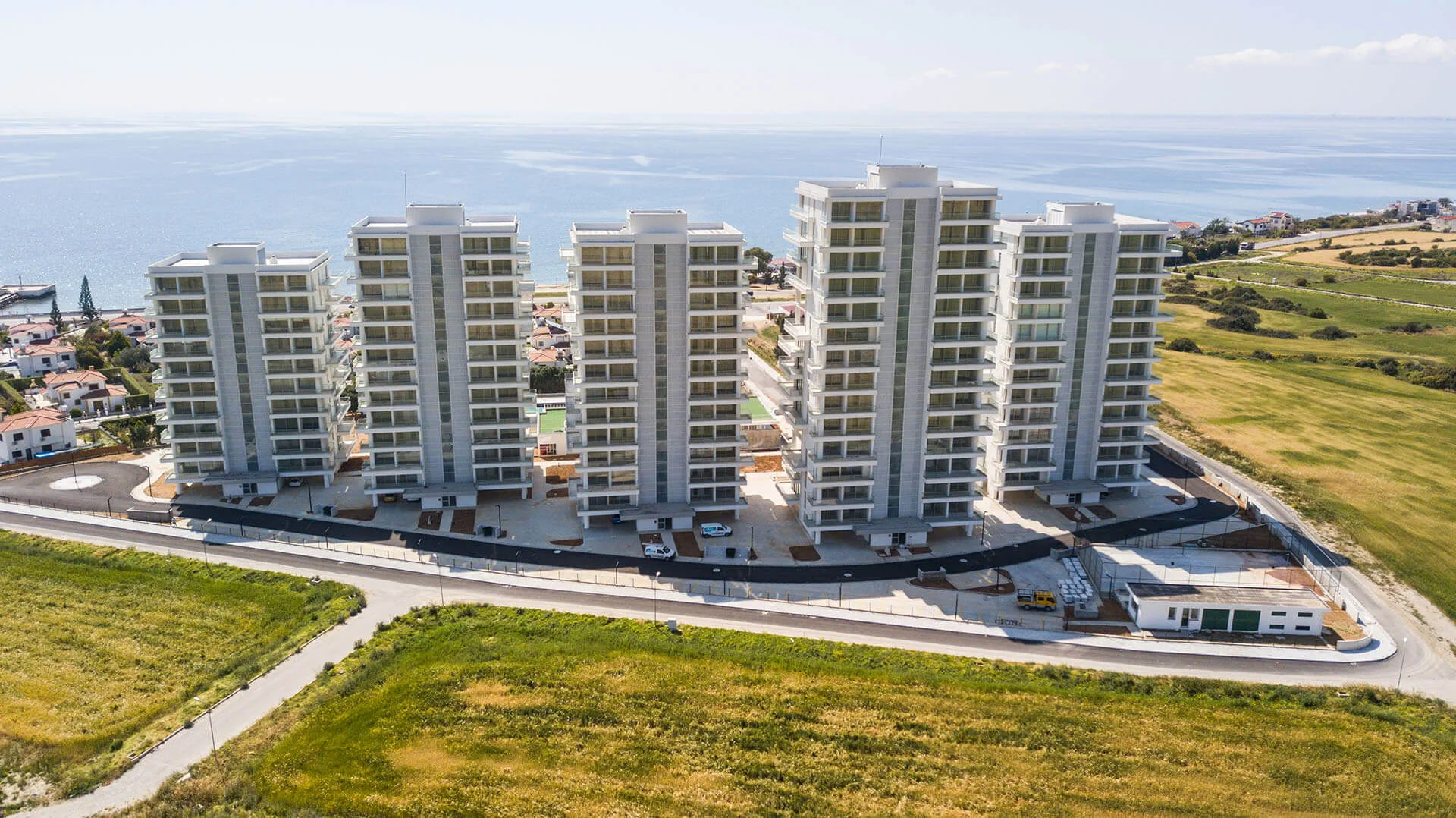 The Abelia Residence buildings facing the sea