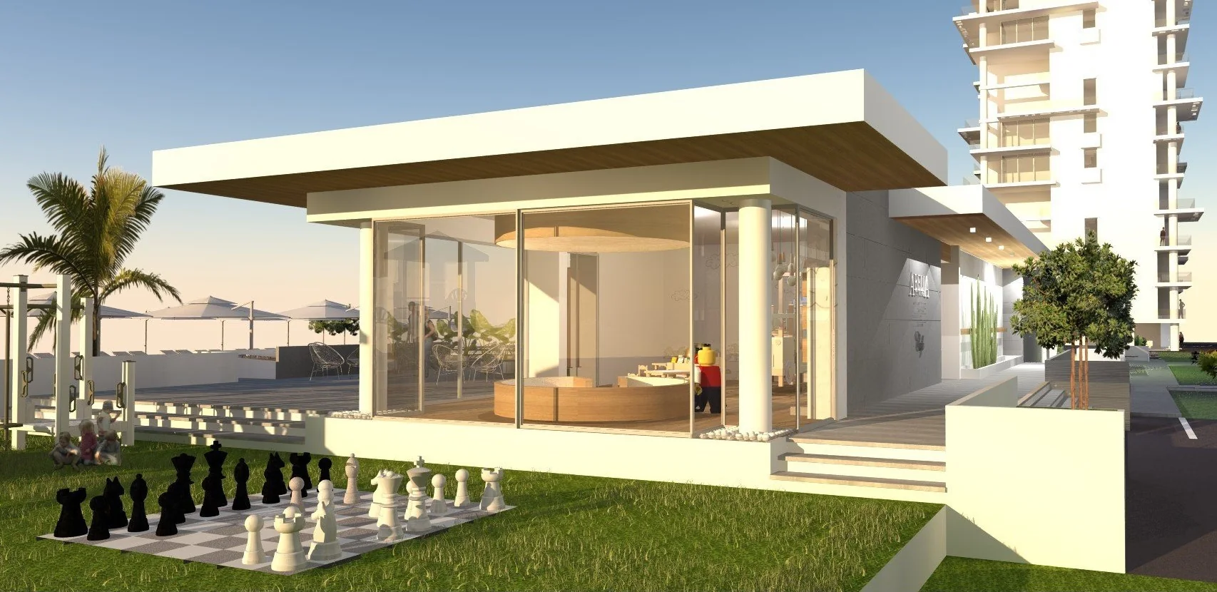 Abelia Residence pavilion and play area