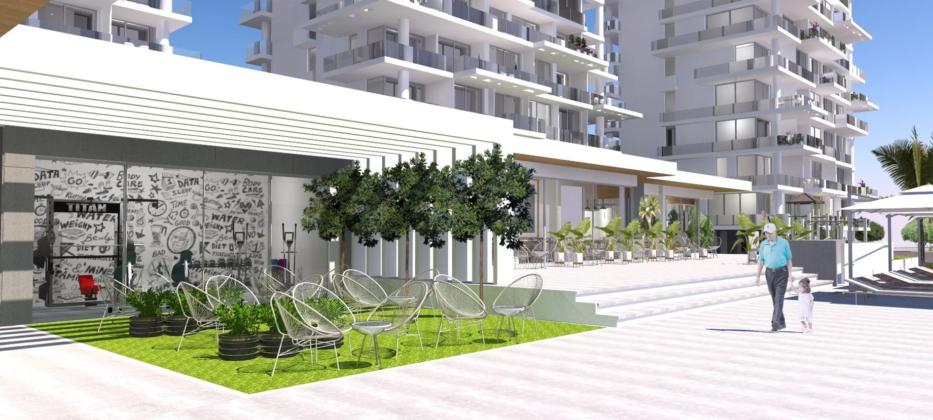 Abelia Residence landscaped plaza