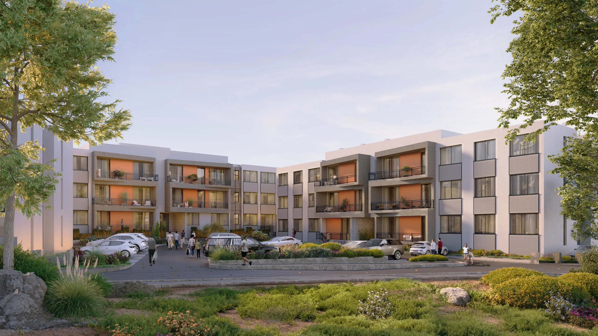 Citium apartments and landscaped grounds