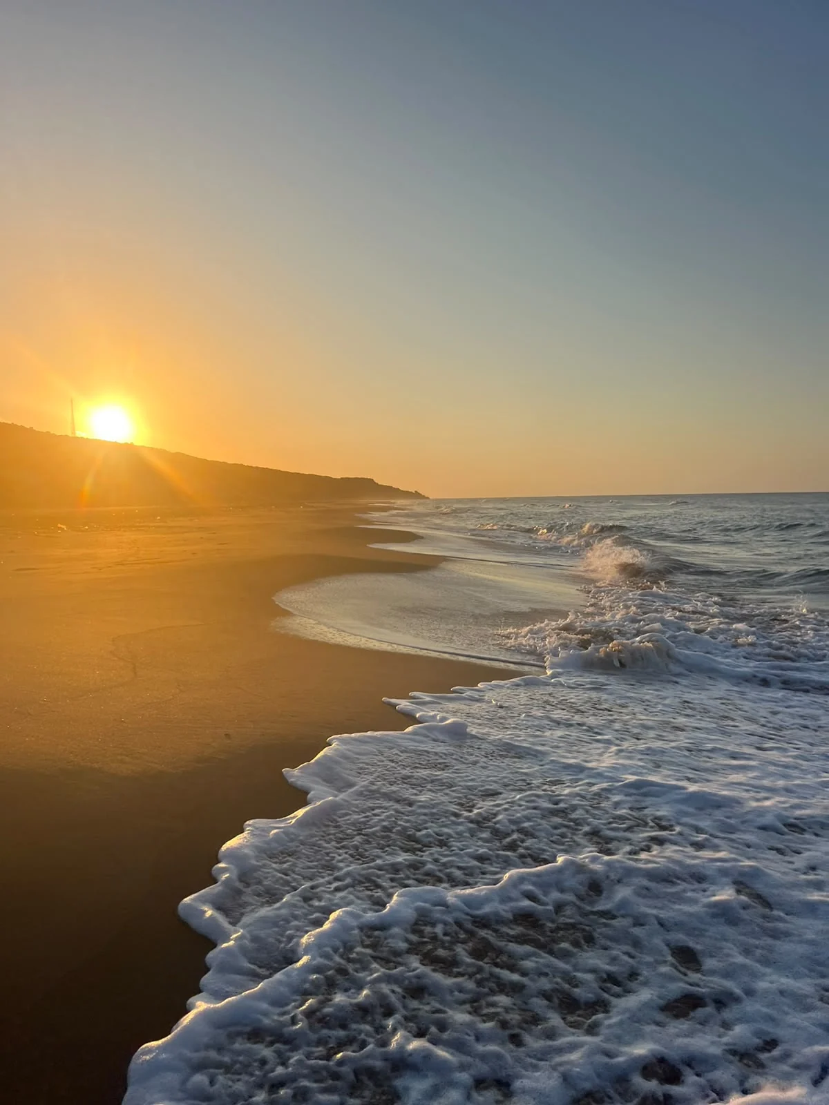 Sunset over a beach in Northern Cyprus