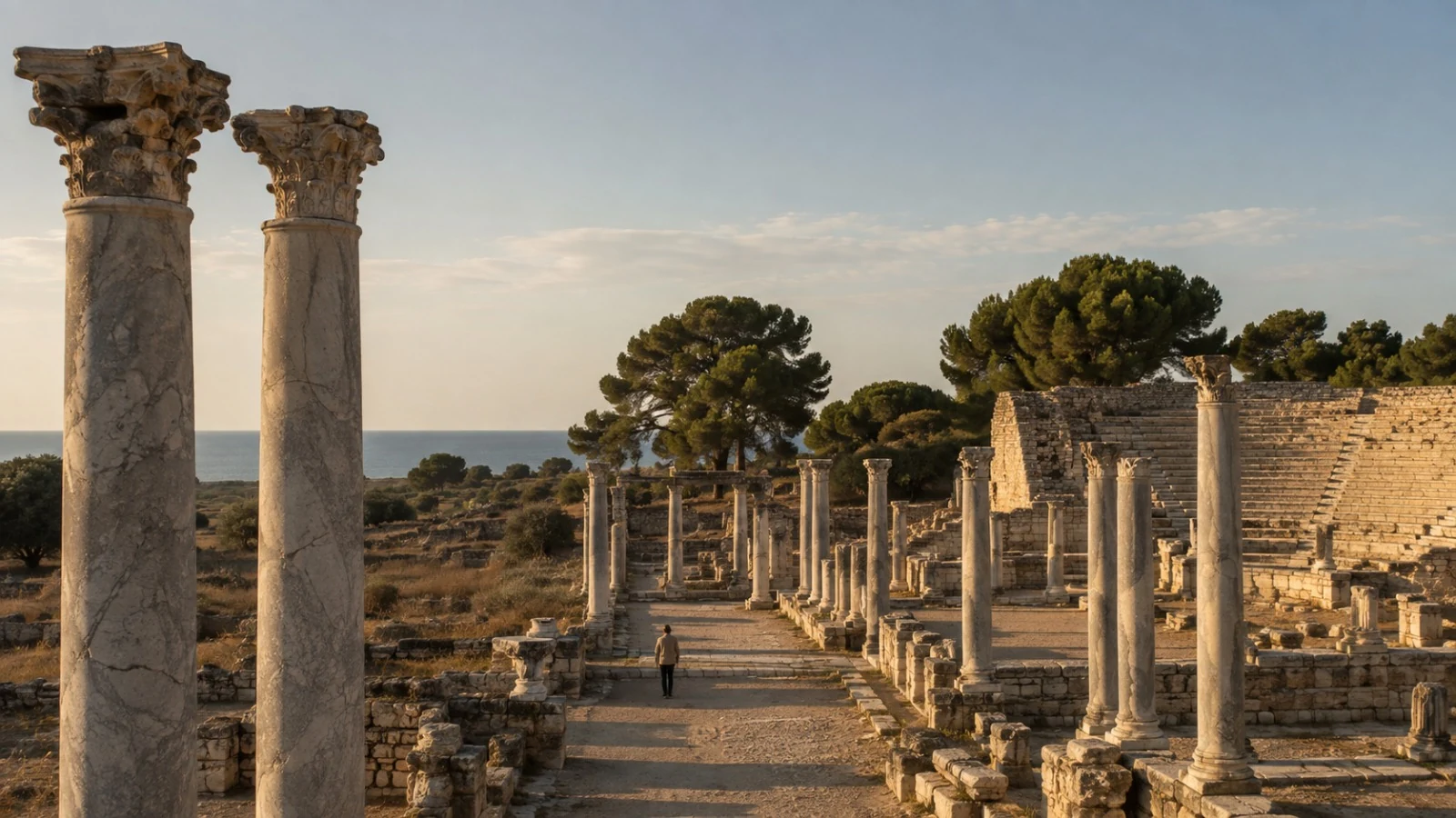 The colonnade at Salamis