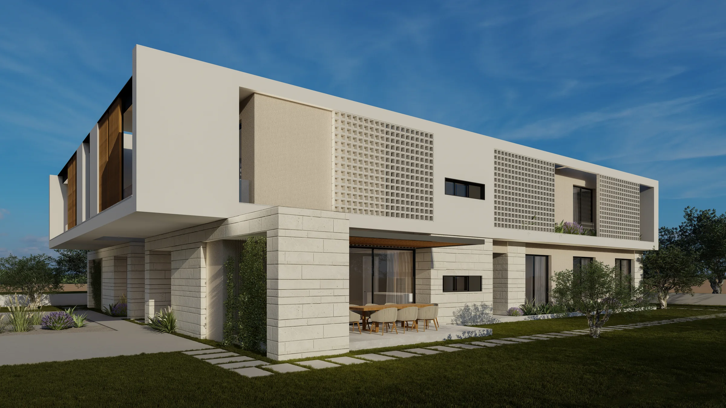 Petra residences, terrace and facade