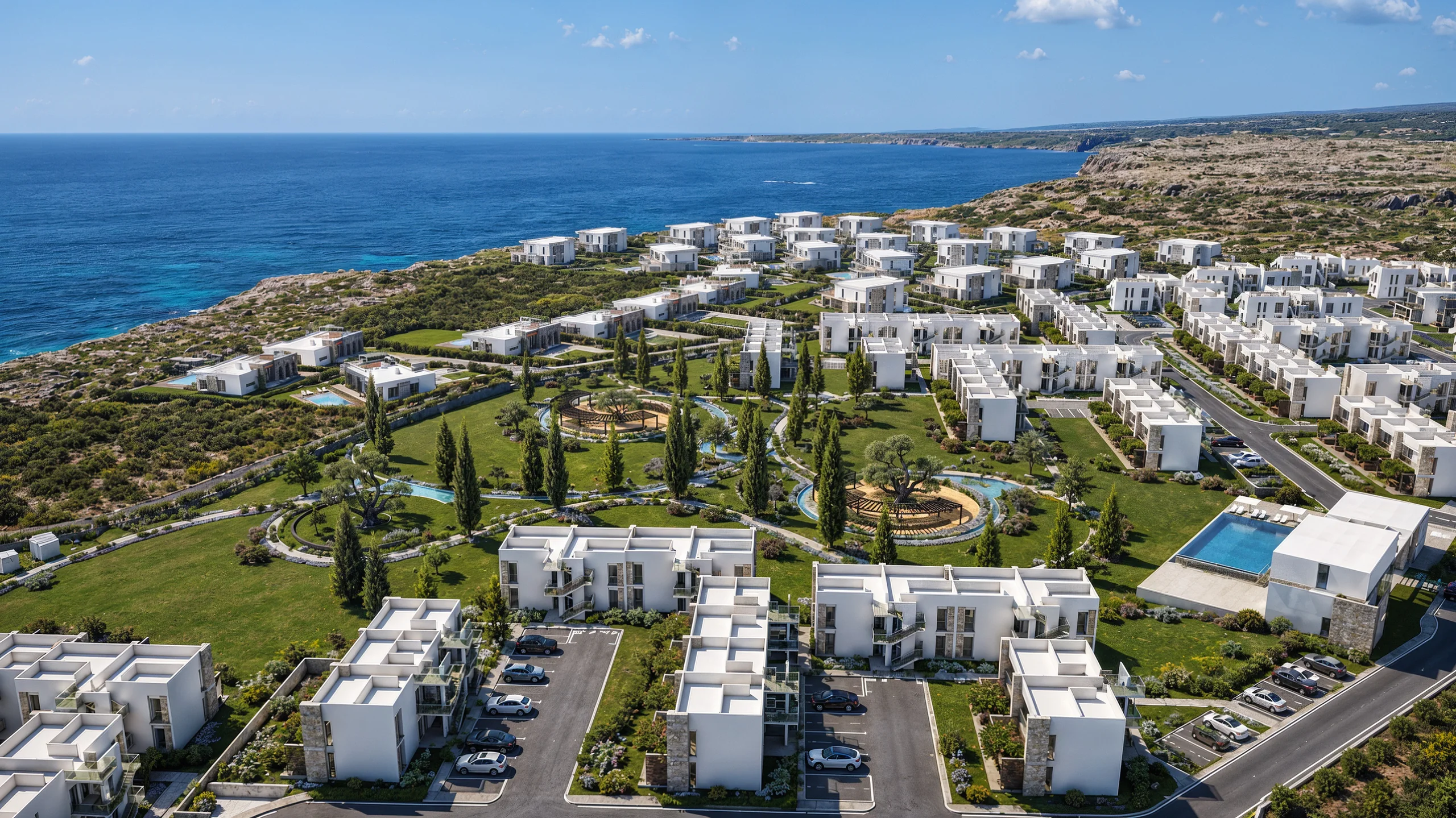 Verde Mare residences along the Mediterranean coastline