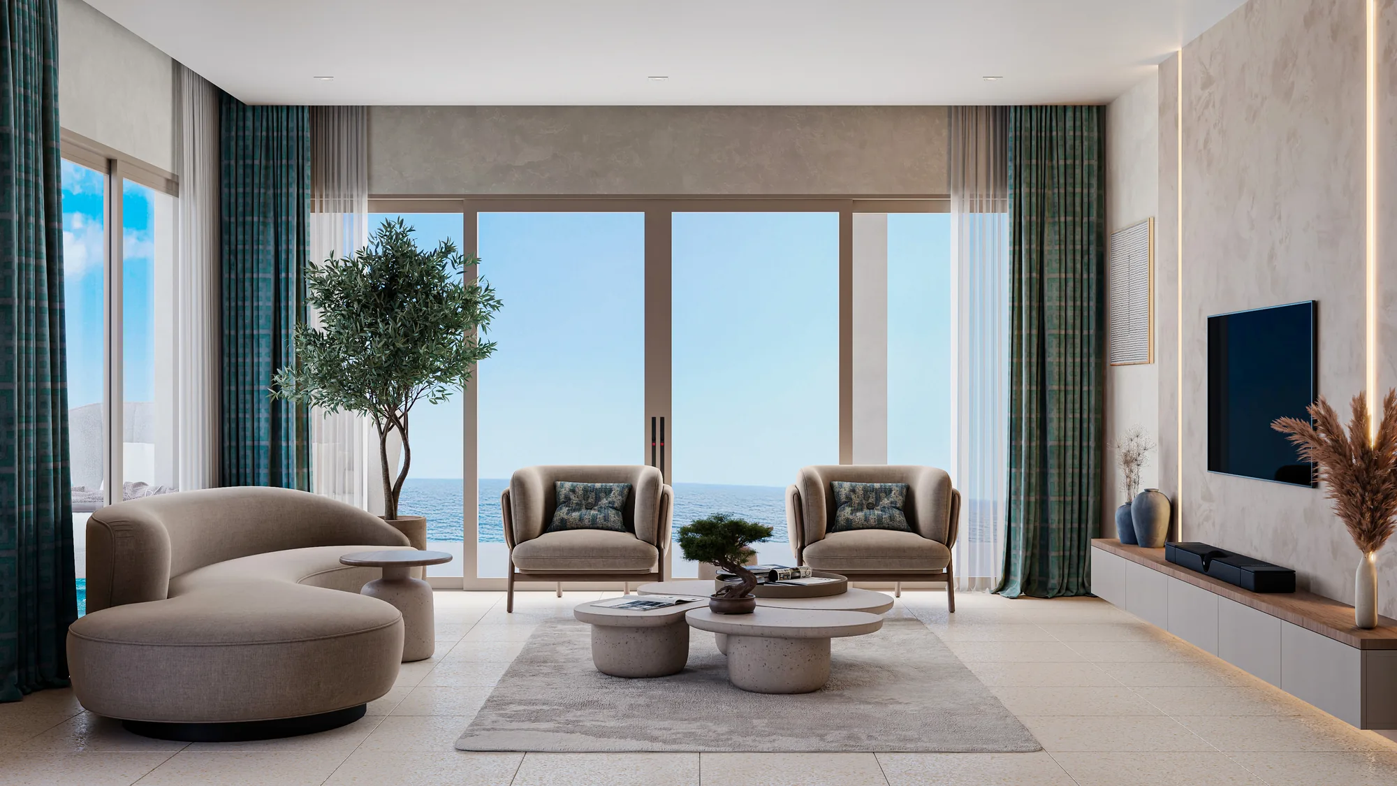 3+1 Villa, Living room