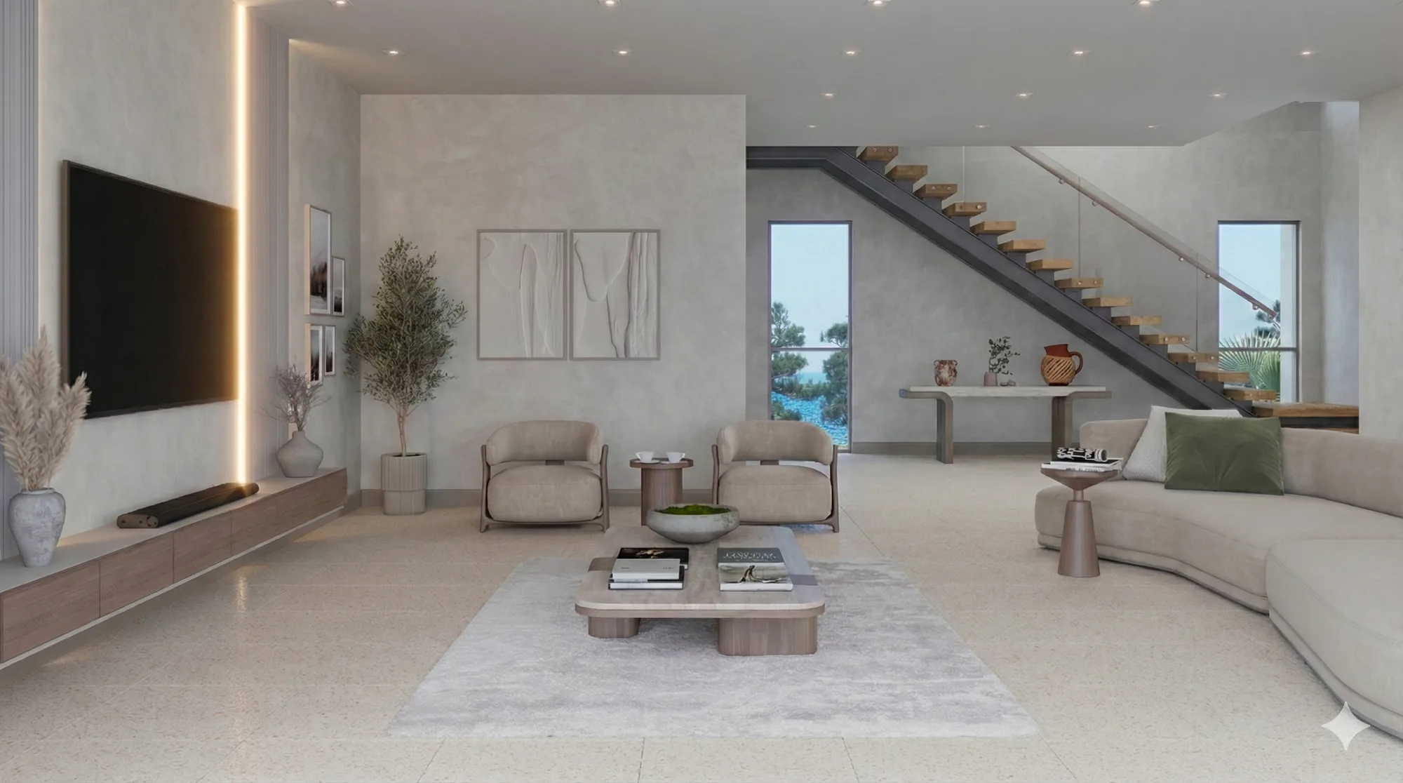 4+1 Villa A, Staircase to the upper floor