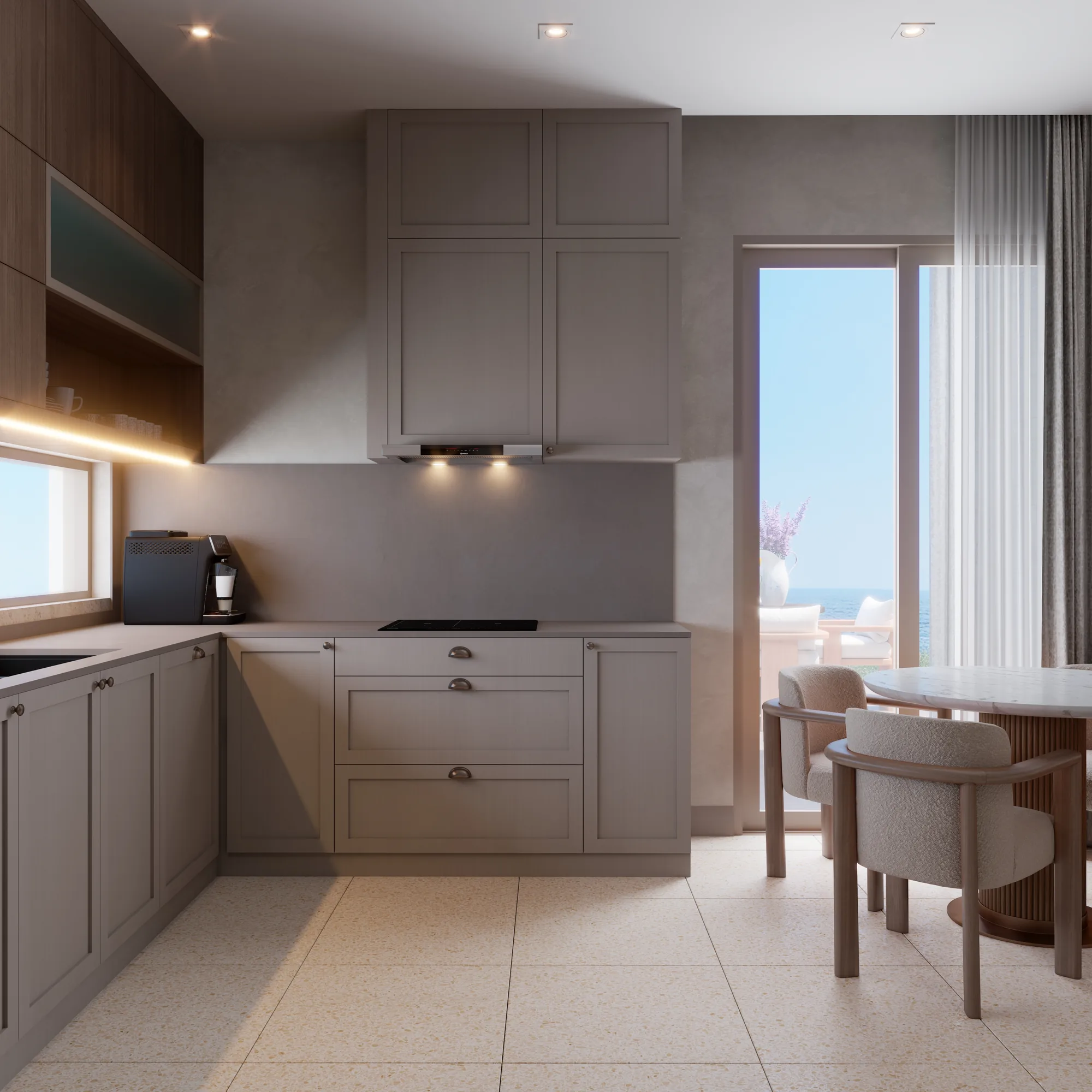 2+1 Garden A, Kitchen and dining