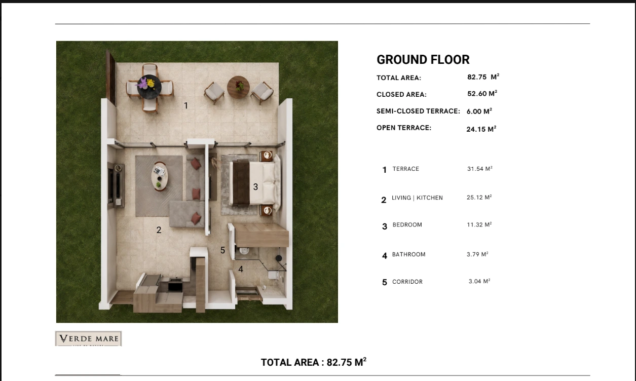 1+1 Garden, Floor plan