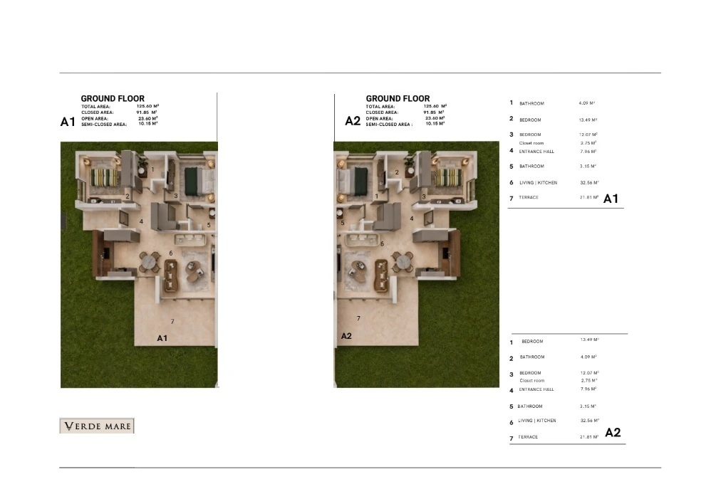2+1 Garden A, Floor plan